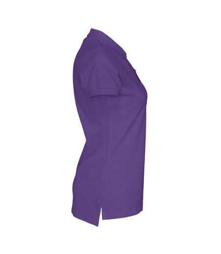 Womens/ladies Pique Lady T-shirt Purple Cottover