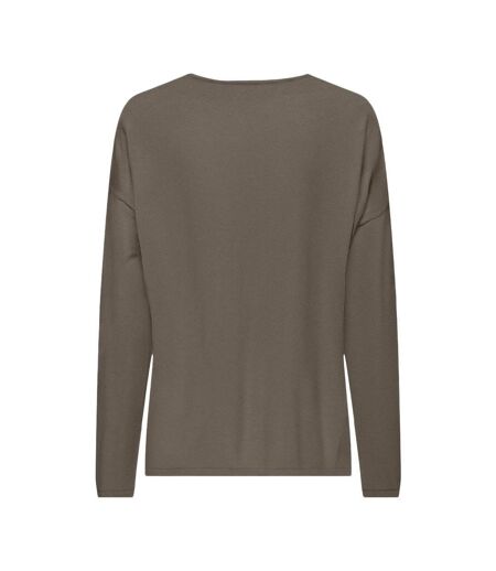 Pull marron femme only chianti - l