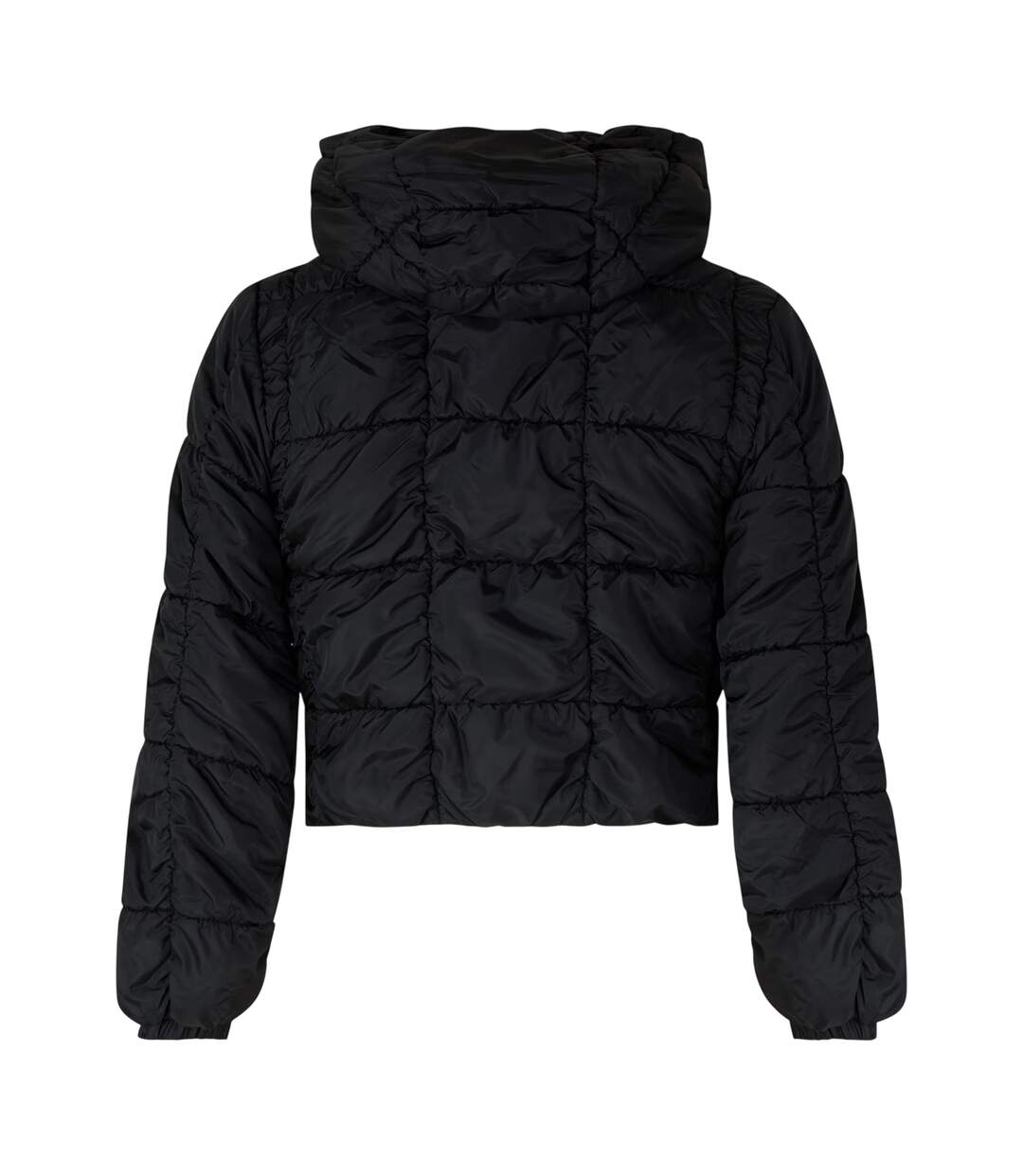 Womens/ladies Short Hooded Puffer Jacket Caviar Diesel-2