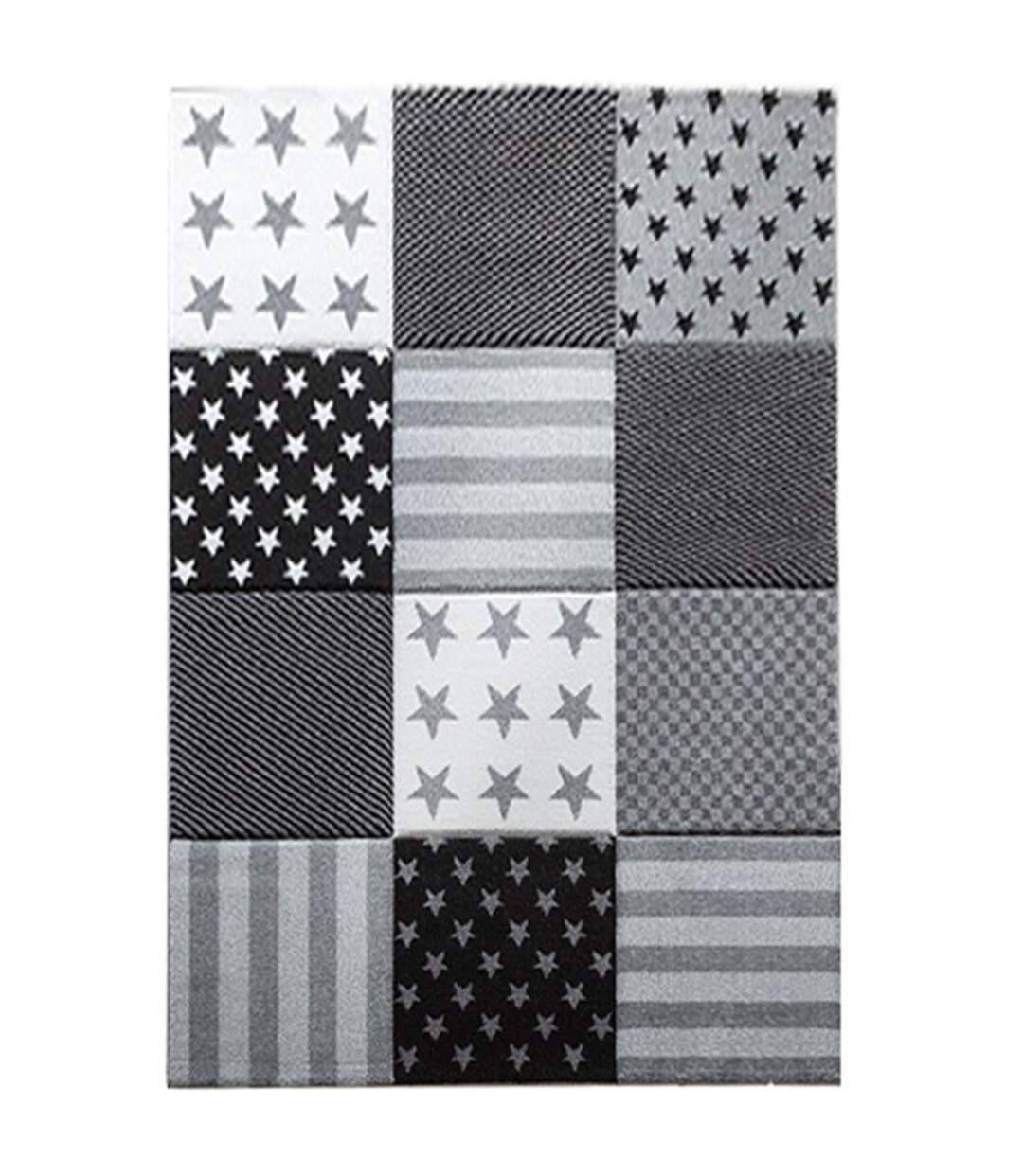 Tapis enfant tissé motif géométrique FLAG START