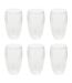 Lot de 6 Mugs Striés Cléa 35cl Transparent-1