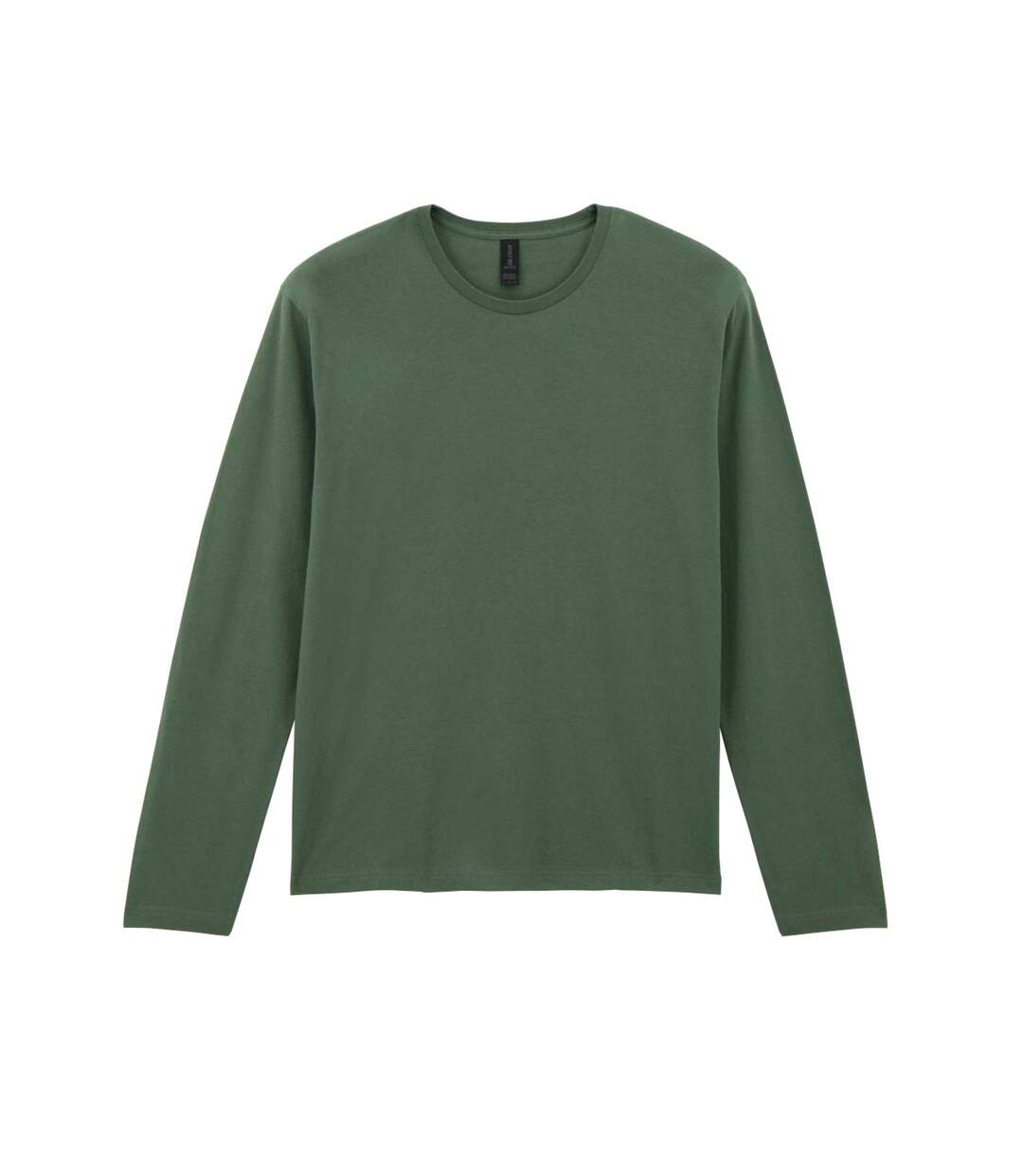 Mens Soft Style Long Sleeve T-shirt Military Green Gildan-2