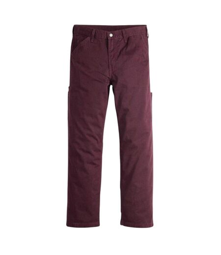 Mens Denim Carpenter Mid Rise Jeans Deep Burgundy Levis