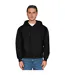 Unisex Adult Combed Cotton Oversized Full Zip Hoodie Black Casual Classics-1