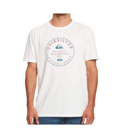 T-shirt Blanc Homme Quiksilver Circle Trim - L