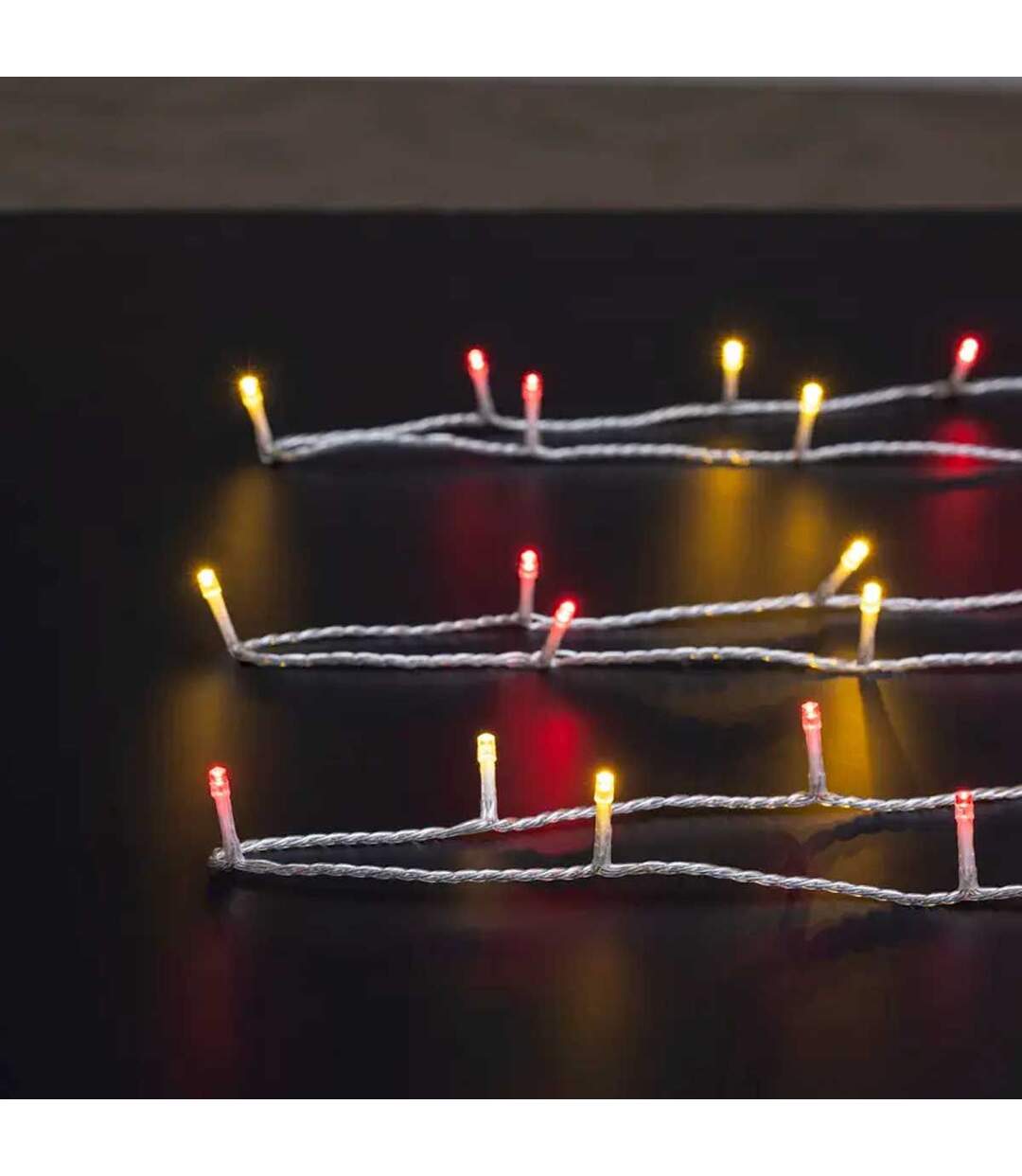 Guirlande de Noël Lumineuse Timer 20m Blanc Chaud & Rouge-1