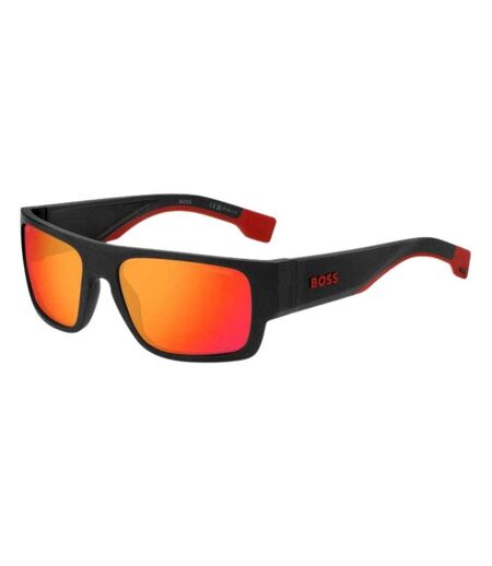 Lunettes De Soleil Motif/style Rectangulaire Taille Unique Noir Orange Hugo Boss