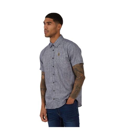 Mens Yoko Linen Shirt Navy Luke 1977
