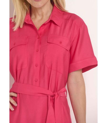 Robe chemisier longue manches courtes