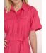Robe chemisier longue manches courtes-3
