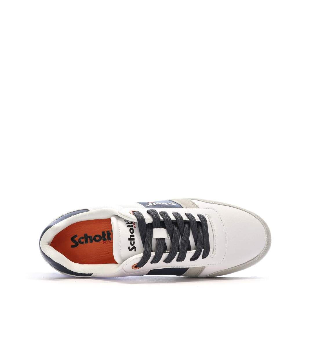 Baskets blanches homme schott foster-4