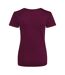 Just Cool Womens/Ladies Sports Plain T-Shirt (Burgundy)