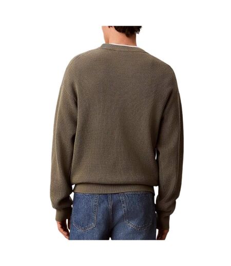 Sweat vert homme calvin klein jeans waffle badgeses