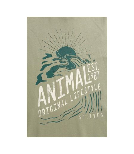 Sweat À Capuche St Ives Homme Vert Kaki Animal