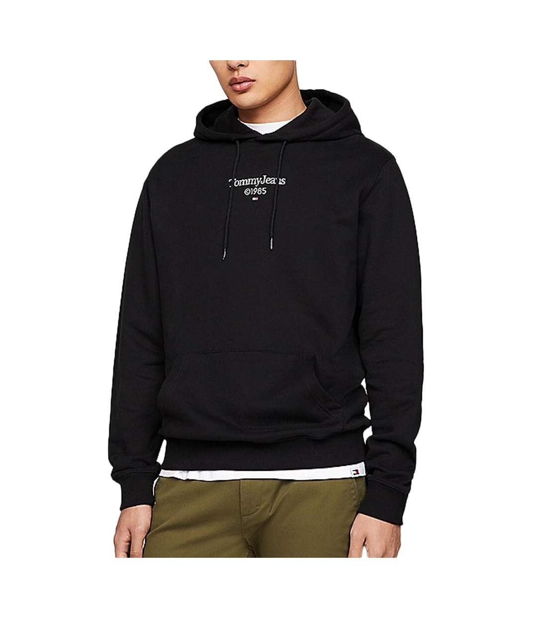 Sweat à Capuche Noir Homme Tommy Hilfiger Entry Graphi - L-1