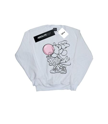 Disney Sweatshirt Minnie Mouse Gum Bubble Femme/Ladies (Blanc) - UTBI28203