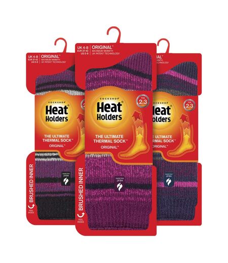 Heat Holders - Lot 3 Paires Chaussettes Thermiques Isolées Femme Hiver