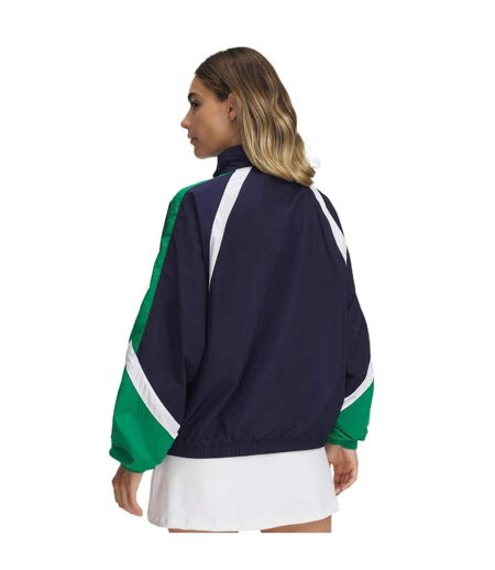 Womens/ladies Icon Crinkle Jacket Blue Green White Under Armour