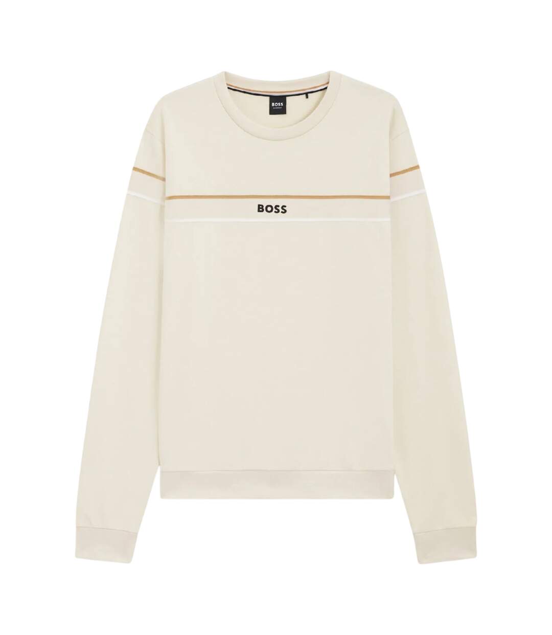 Mens Iconic Crew Neck Sweatshirt White Hugo Boss-2