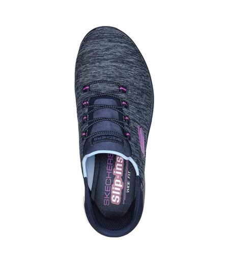 Skechers Womens/Ladies Summits Dazzling Haze Wide Sneakers (Navy/Purple) - UTFS10515