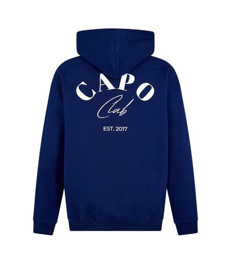 Mens Club Hoodie Navy White Capo