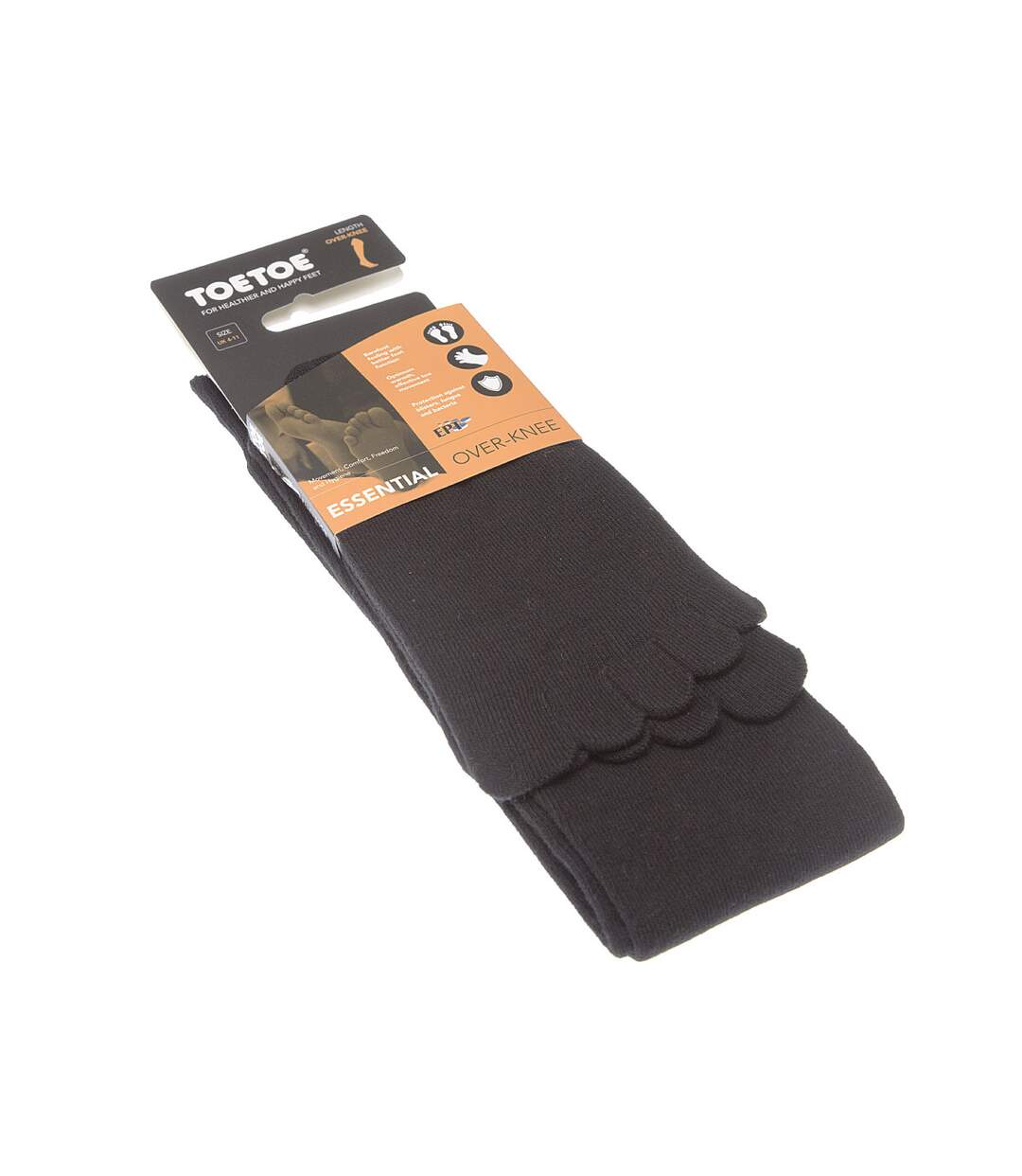 TOETOE - Unisex Cotton Over Knee Toe Socks