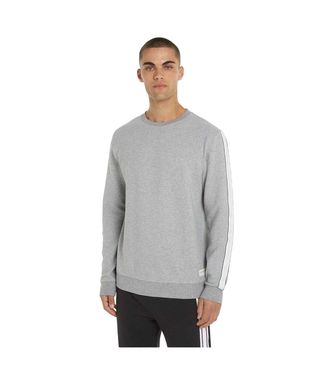 Mens Lounge Cotton Sweatshirt Grey Heather Marl Tommy Hilfiger-4