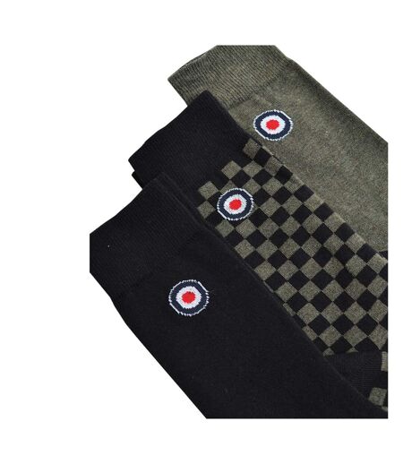 Chaussettes Homme Kaki Noir Lambretta