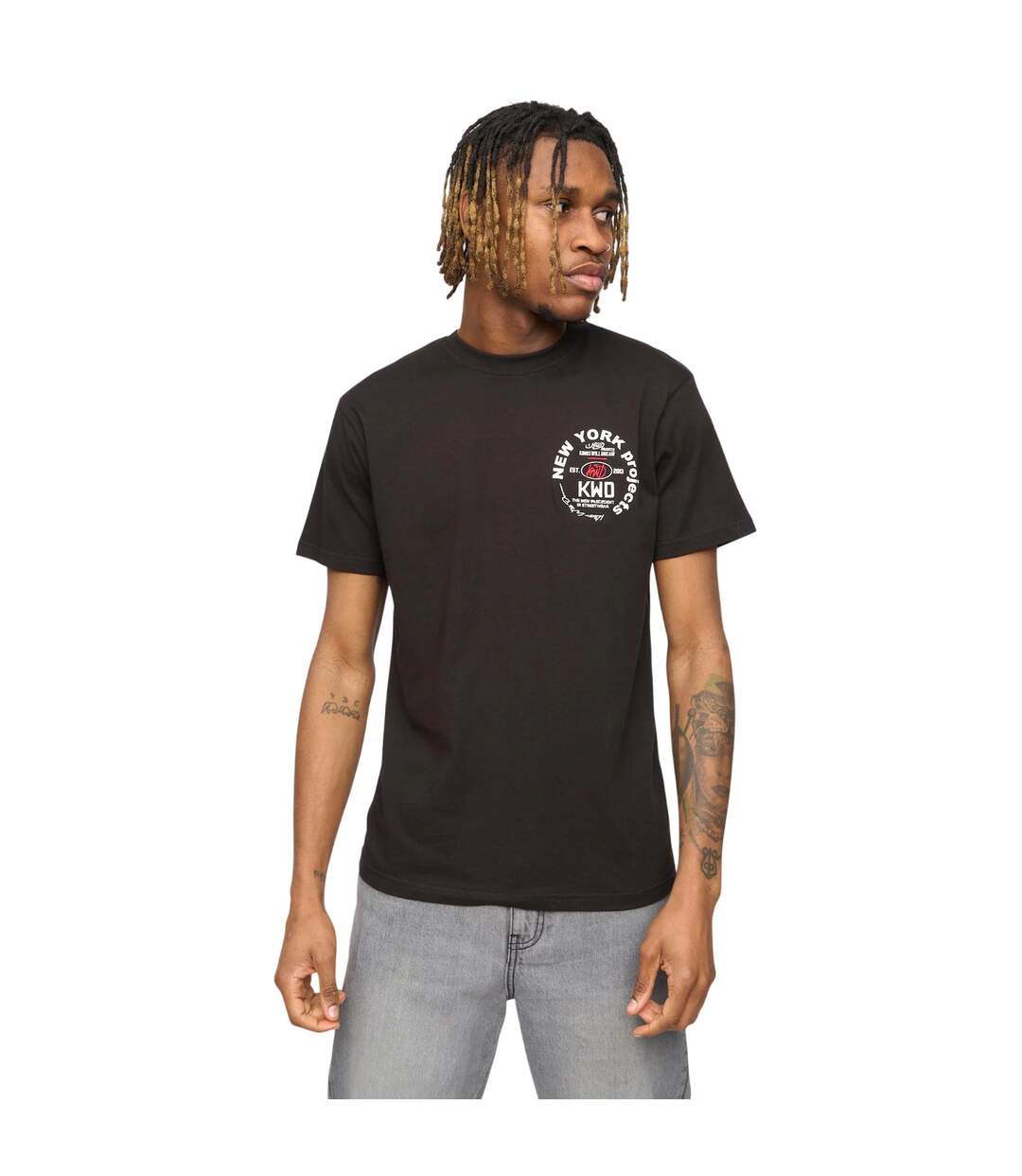 T-shirt Mobalot Homme Noir Kings Will Dream-2