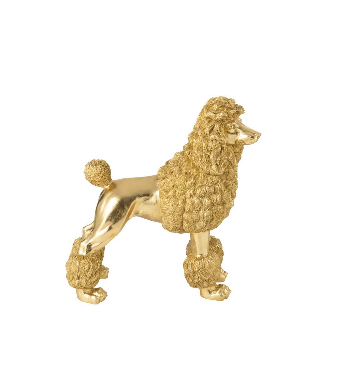 Statue Caniche Debout Trina 79cm Doré-2