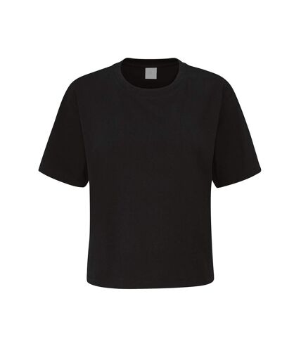 Mantis Womens/Ladies Heavy Crop T-Shirt (Black)