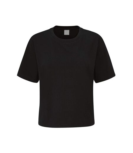 Mantis Womens/Ladies Heavy Crop T-Shirt (Black)