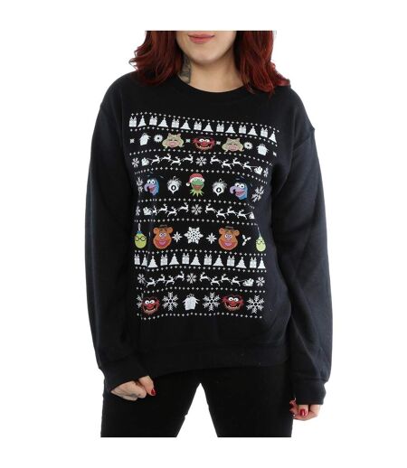 Disney - Sweat THE MUPPETS CHRISTMAS HEADS - Femme (Noir) - UTBI9357