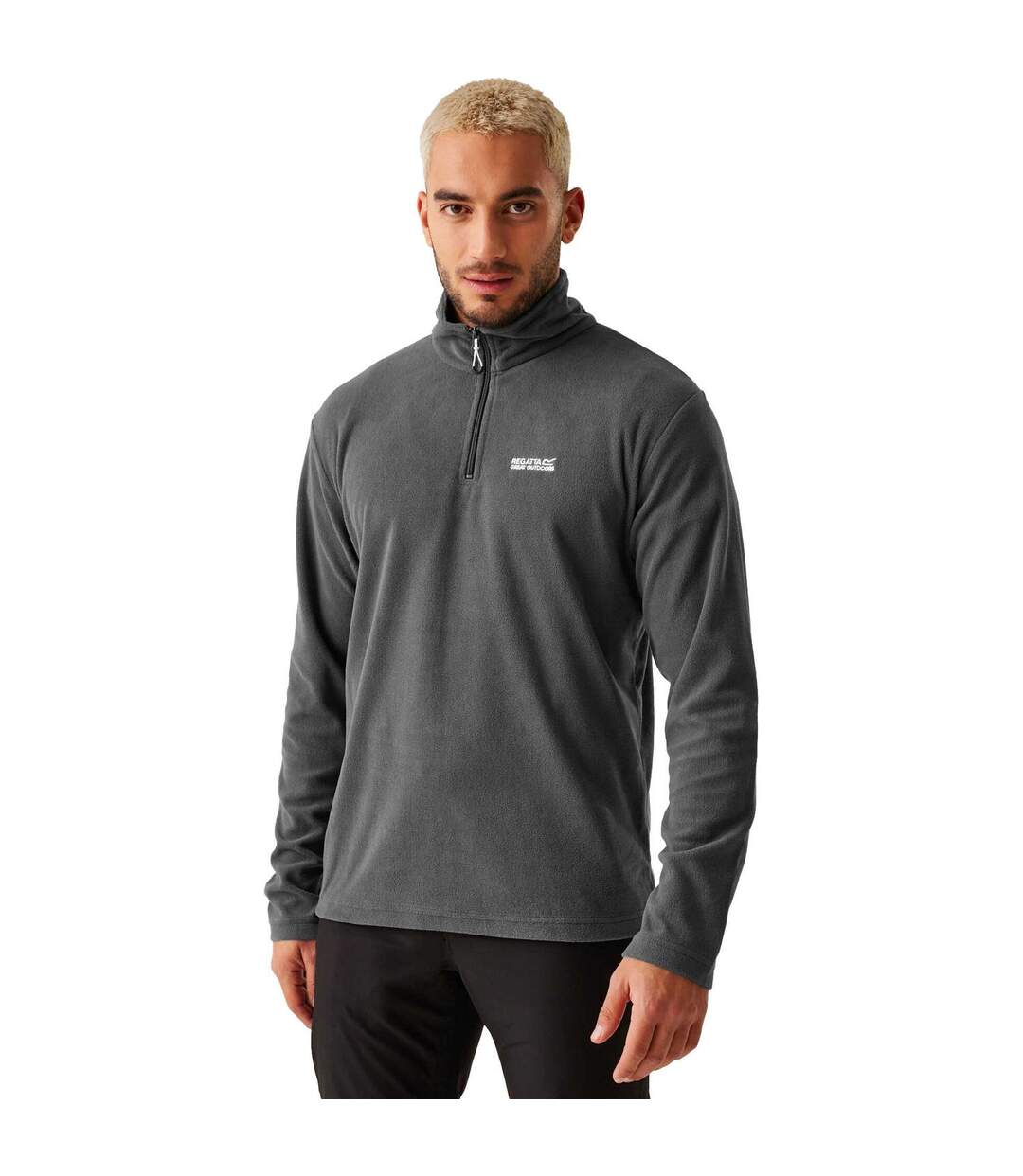Regatta Great Outdoors Mens Thompson Half Zip Fleece Top (Iron) - UTRG1390-1
