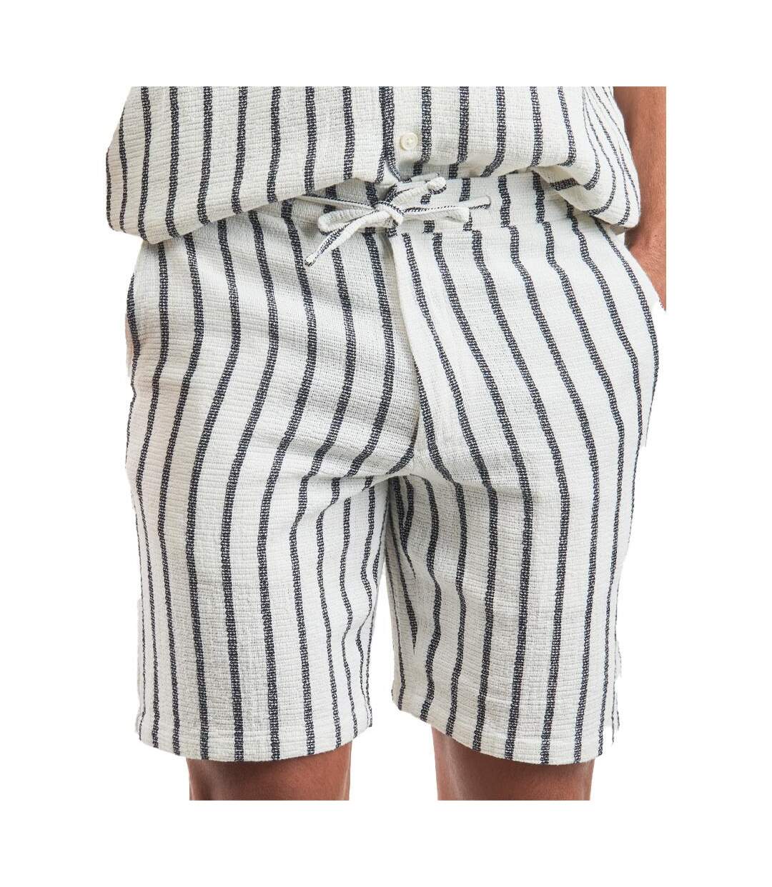 Short blanc/marine rayure homme selected slhregsal-1