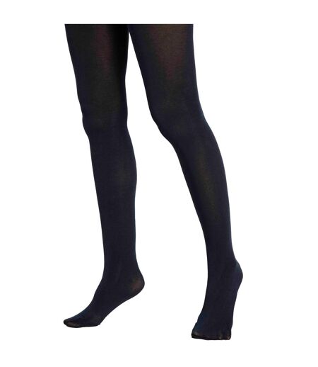 Womens/ladies una plain pantyhose navy Weird Fish