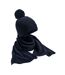Ensemble Écharpe Et Bonnet Taille Unique Bleu Marine Tacheté Beechfield-1