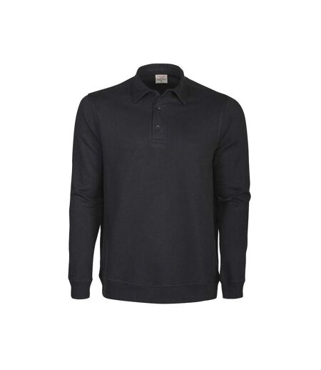 Unisex Adult Homerun Long-sleeved Polo Shirt Black Printer