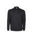 Unisex Adult Homerun Long-sleeved Polo Shirt Black Printer-1
