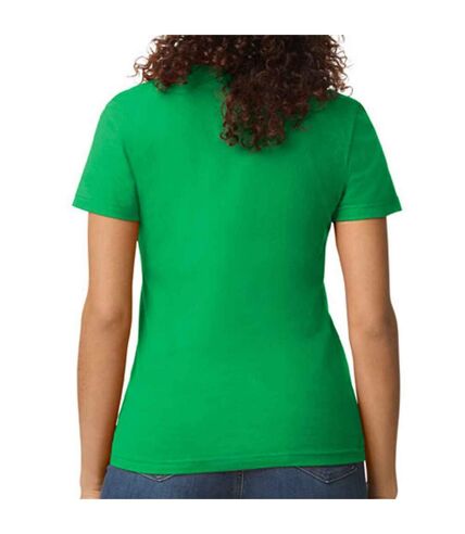 Womens/ladies soft midweight t-shirt irish green Gildan
