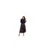 Womens/ladies Lace Wrap Top Navy Little Mistress-1