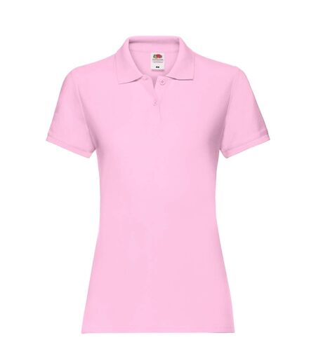 Polo premium femme rose clair Fruit of the Loom