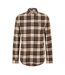 Mens Checked Casual Button-down Shirt Chocolate Brown Timberland-3