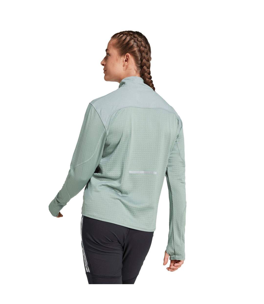 Haut De Survêtement Motif/style Haute Visibilité Femme Vert Argenté Adidas-3