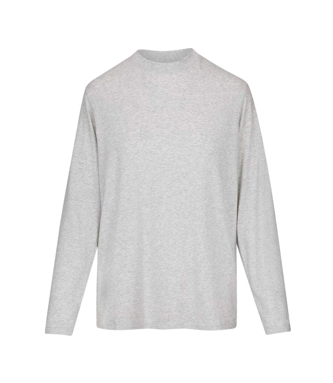 Womens/ladies Modal Boyfriend Long-sleeved T-shirt Light Heather Grey Skims-1
