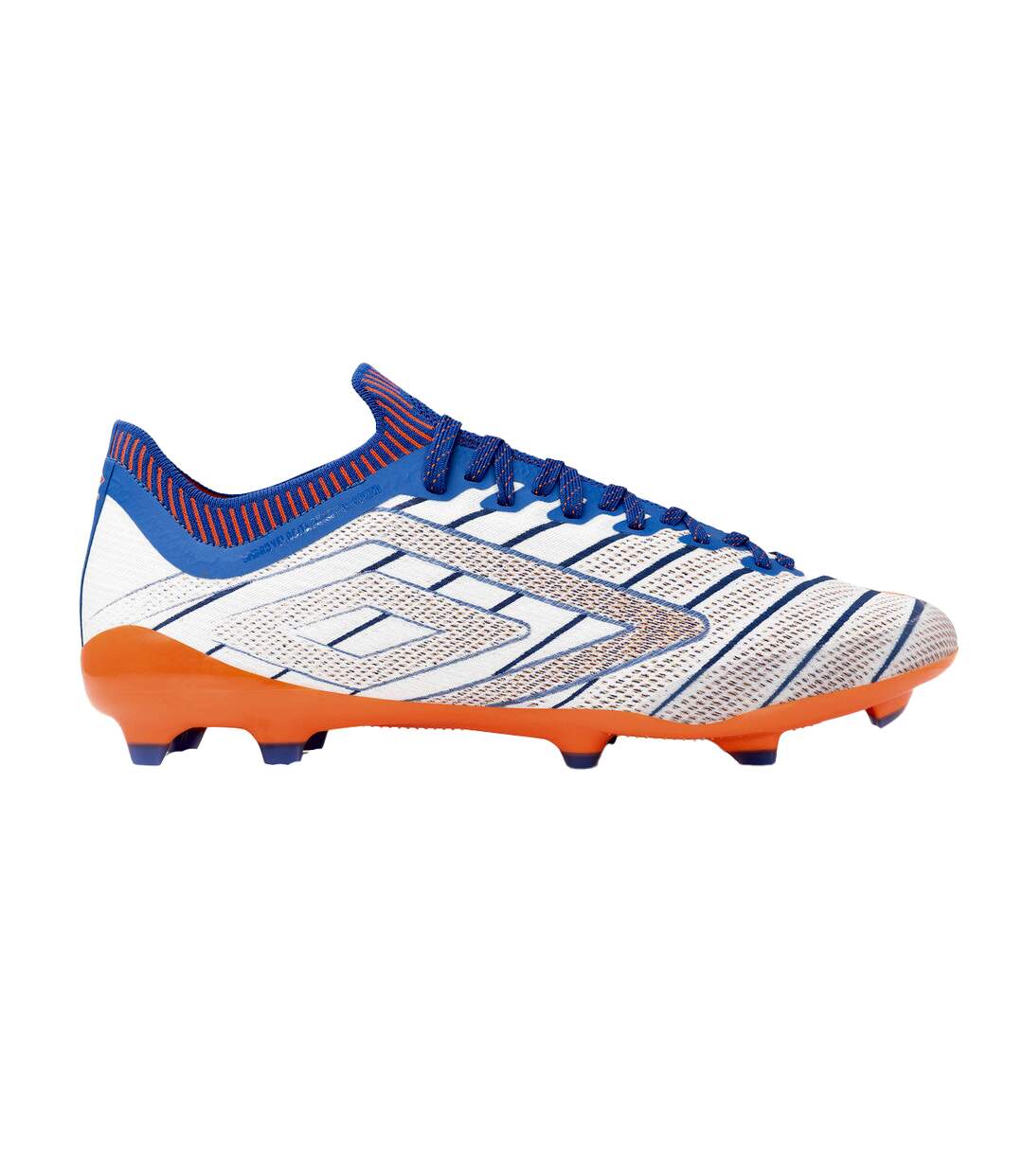 Mens velocita elixir pro firm ground football boots white/deep surf/vermillion Umbro-3