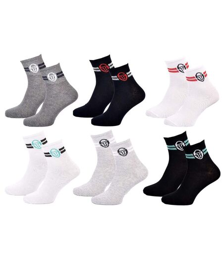 Chaussettes homme Sergio Tacchini Socquettes QUARTER Pack de 6 paires QUARTER TACCHINI Logo