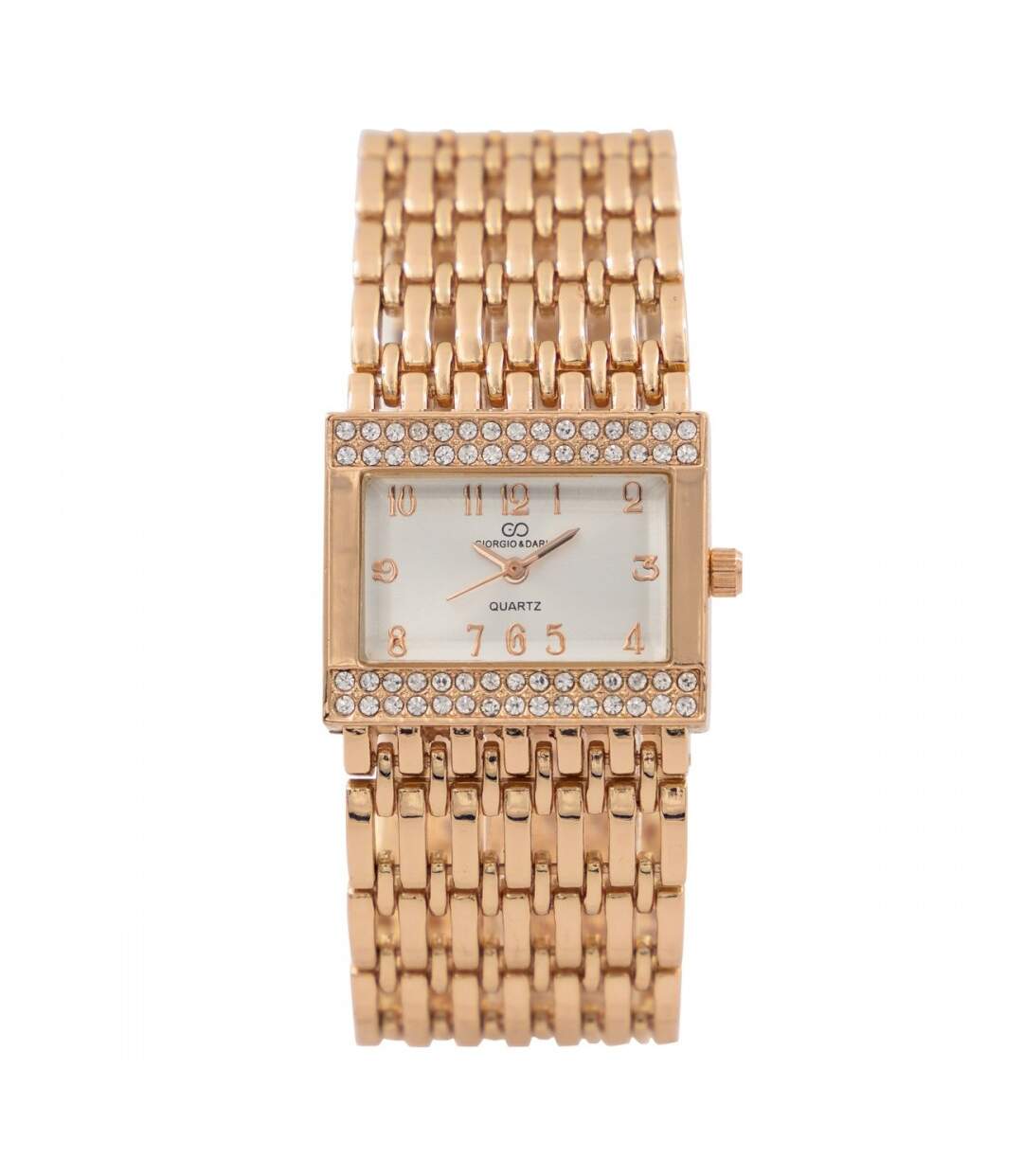 Montre Femme en Métal Rosé Strass GIORGIO