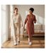 OZABI Pack 2 Paires Mules Femme Tricot Torsadé Bord Fausse Fourrure-4