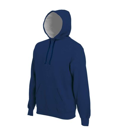Kariban Mens Heavy Contrast Hooded Sweatshirt / Hoodie (Navy) - UTRW717